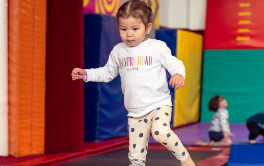 Toddler exploring gymnastic activities - Skylark Sports